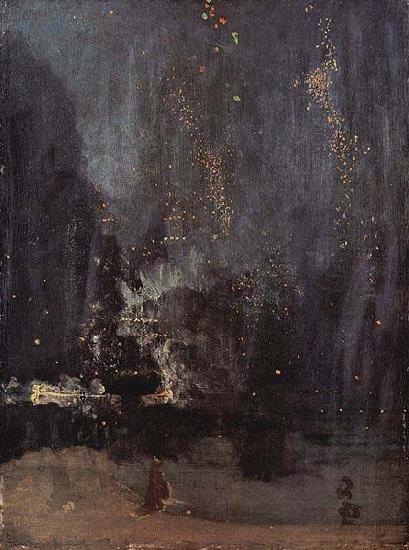 James Abbot McNeill Whistler Night in Black and Gold, The falling Rocket oil painting picture